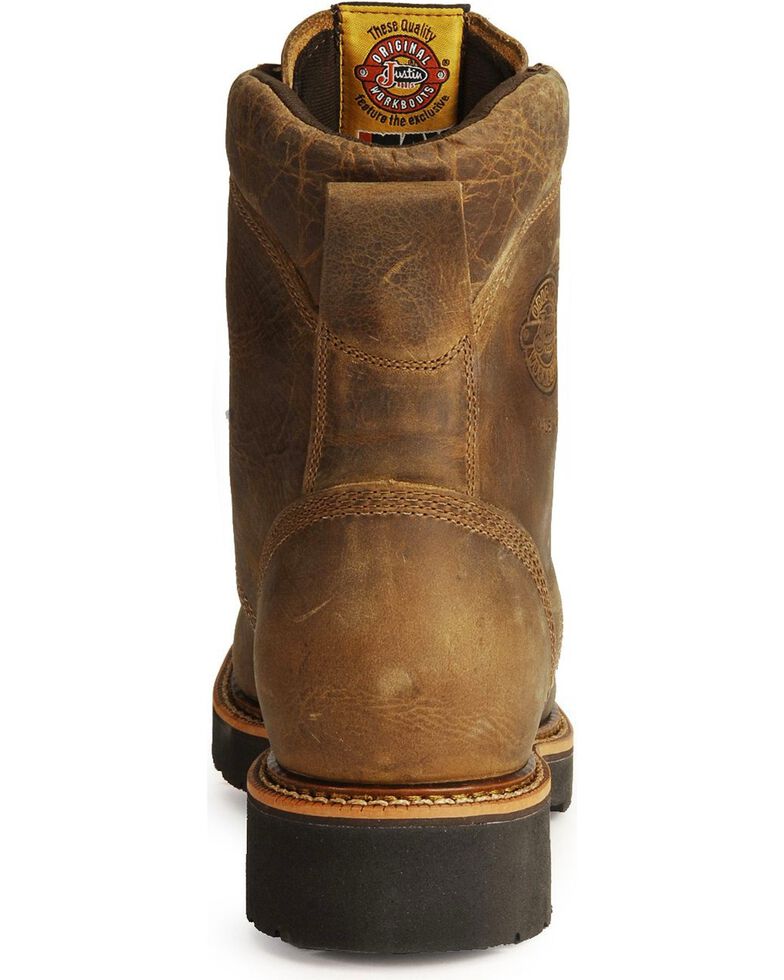 Justin Men's Rugged 8" Steel Toe LaceUp Work Boots Boot Barn