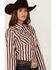Image #3 - Wrangler Retro Women's Striped Long Sleeve Snap Western Shirt, , hi-res