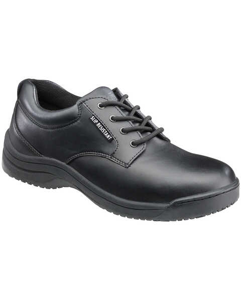 Image #1 - SkidBuster Men's Black Slip Resisting Oxford Work Shoes , , hi-res