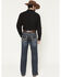 Image #3 - Rock & Roll Denim Men's Double Barrel Dark Wash Relaxed Straight Stretch Denim Jeans, Dark Wash, hi-res