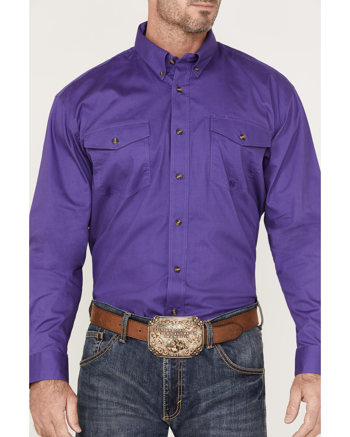 Product Name:  Roper Men's Solid Amarillo Collection Long Sleeve Western Shirt
