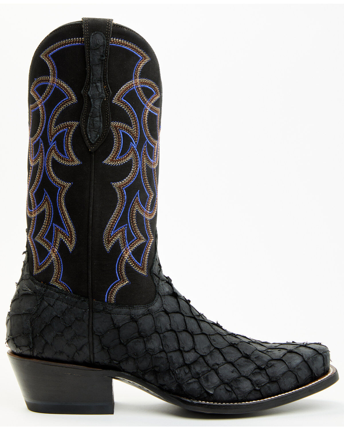 Image #2 - Cody James Men's Exotic Pirarucu Western Boots - Square Toe, Black, hi-res