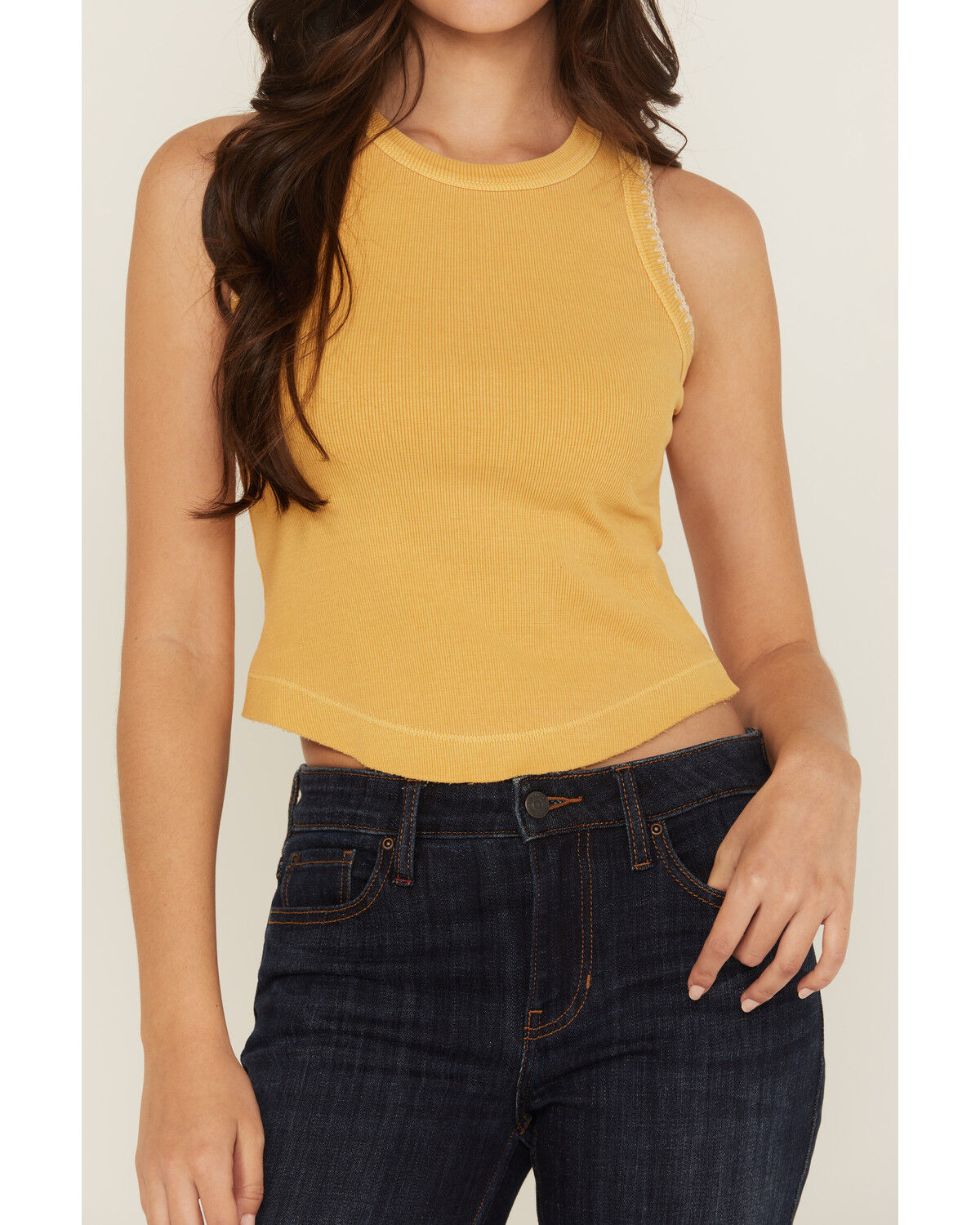 Image #2 - Cleo + Wolf Women's Solid Tank Top, Yellow, hi-res