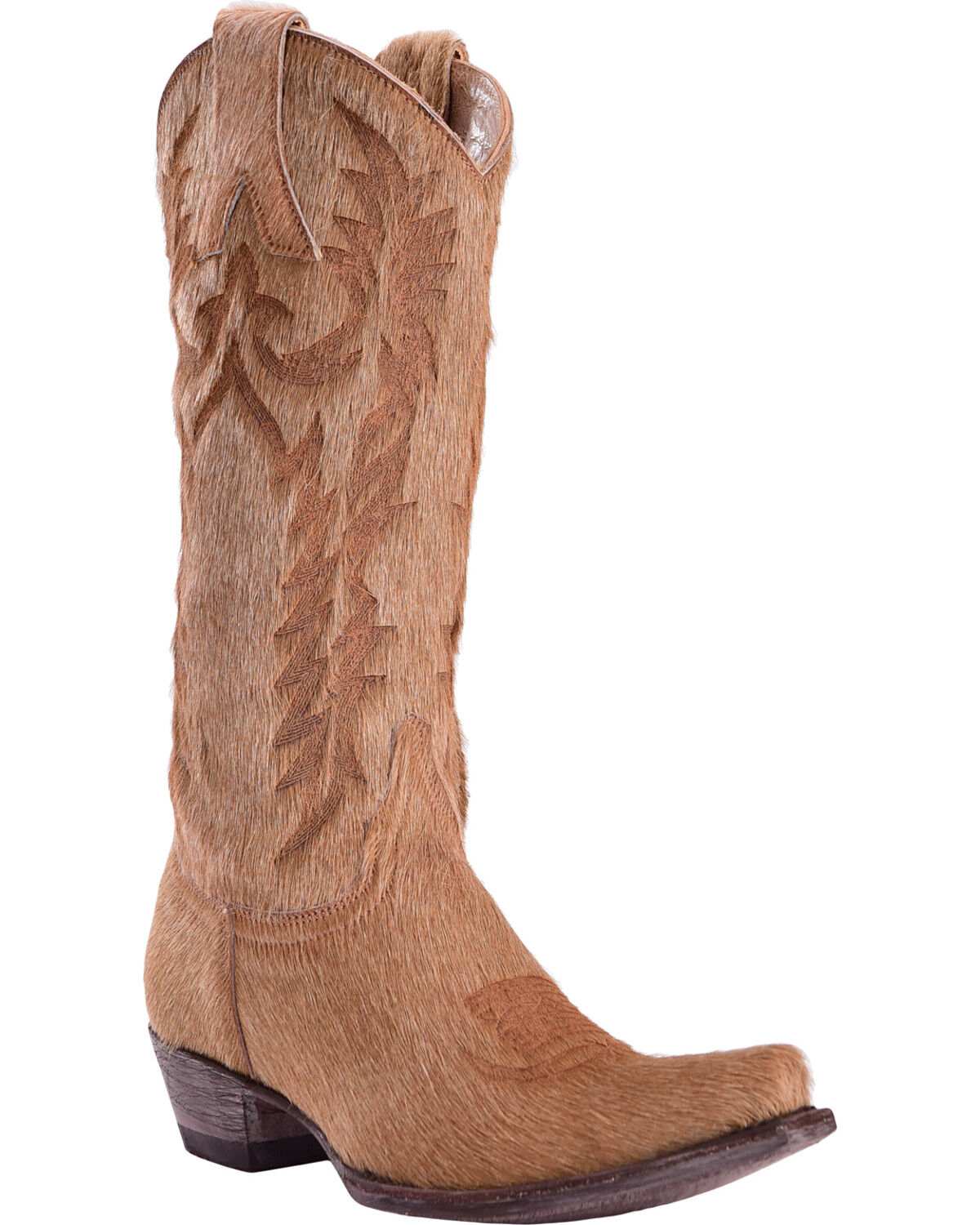 Image #1 - Old Gringo Women's Mayra Bone Hair On Laser Stitch Western Boots - Snip Toe, , hi-res