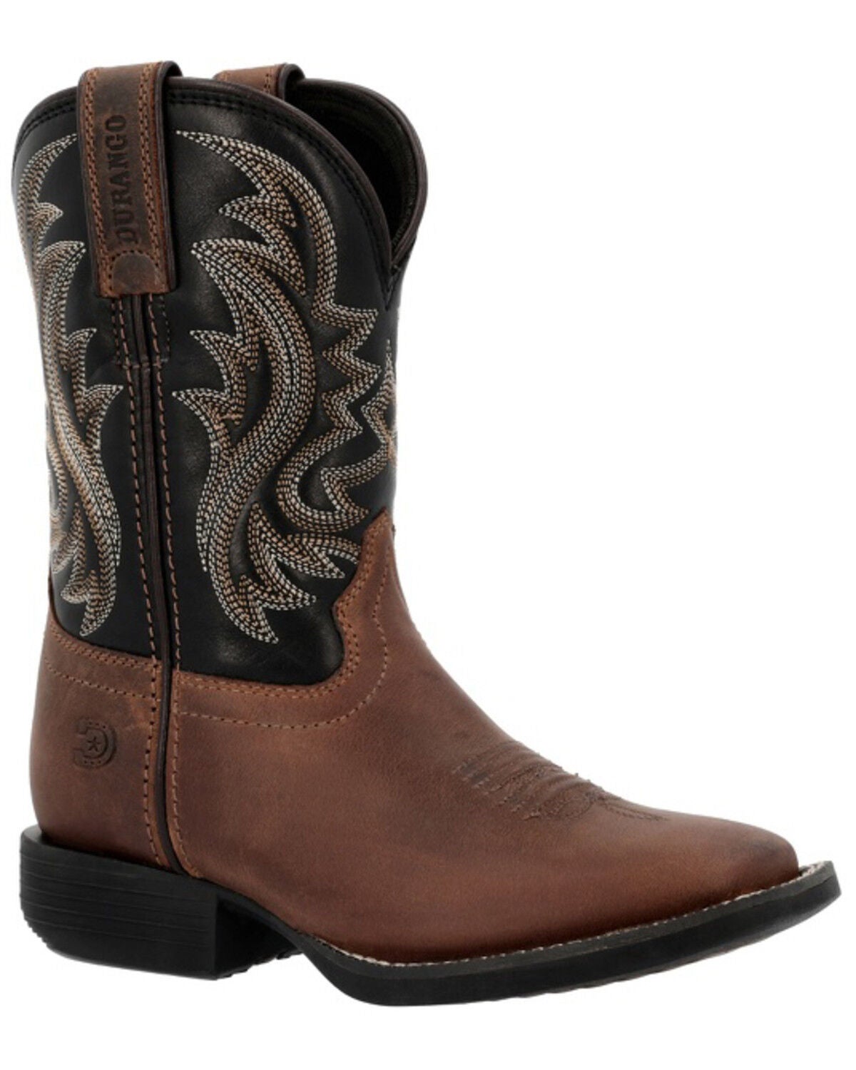 Durango Boys' Shyloh Western Boots - Broad Square Toe, Brown, hi-res