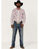 Image #2 - Cody James Men's Blue River Plaid Long Sleeve Snap Western Shirt, Cream, hi-res