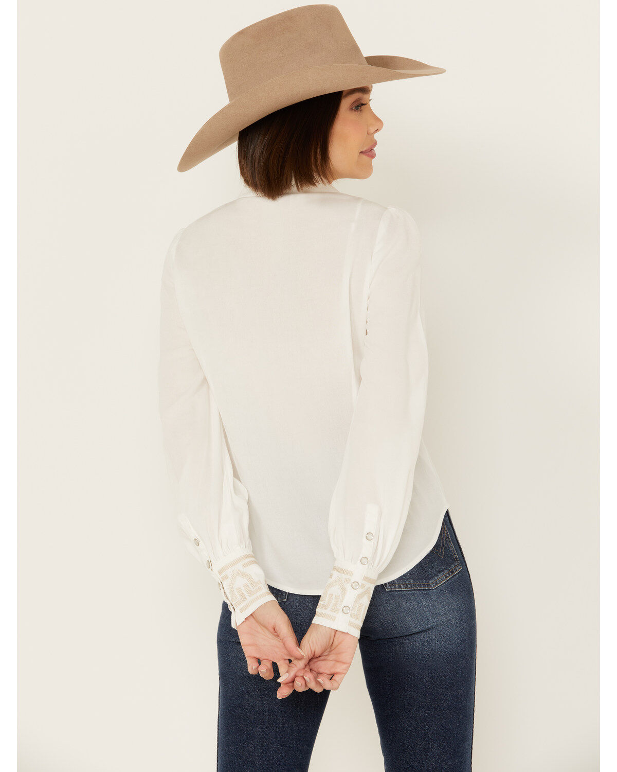 Image #5 - Shyanne Women's Embroidered Long Sleeve Pearl Snap Western Shirt, , hi-res