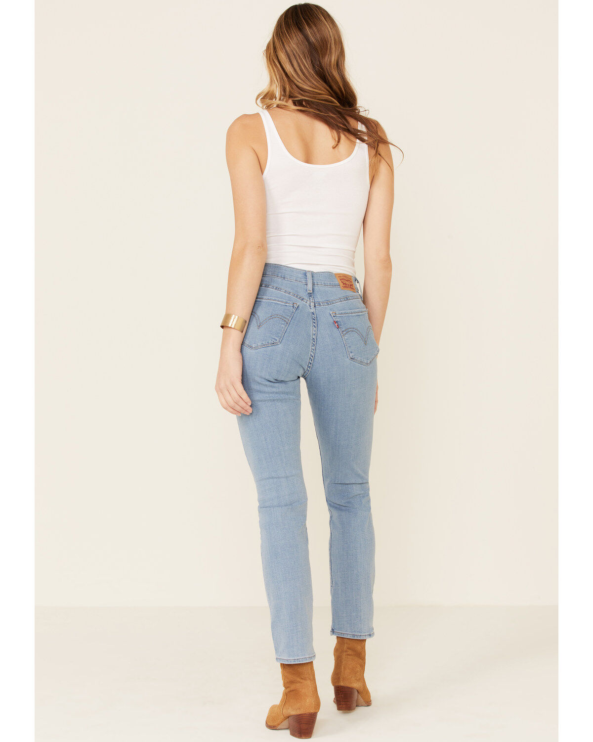 Image #3 - Levi’s Women's Classic Straight Fit Jeans, Blue, hi-res