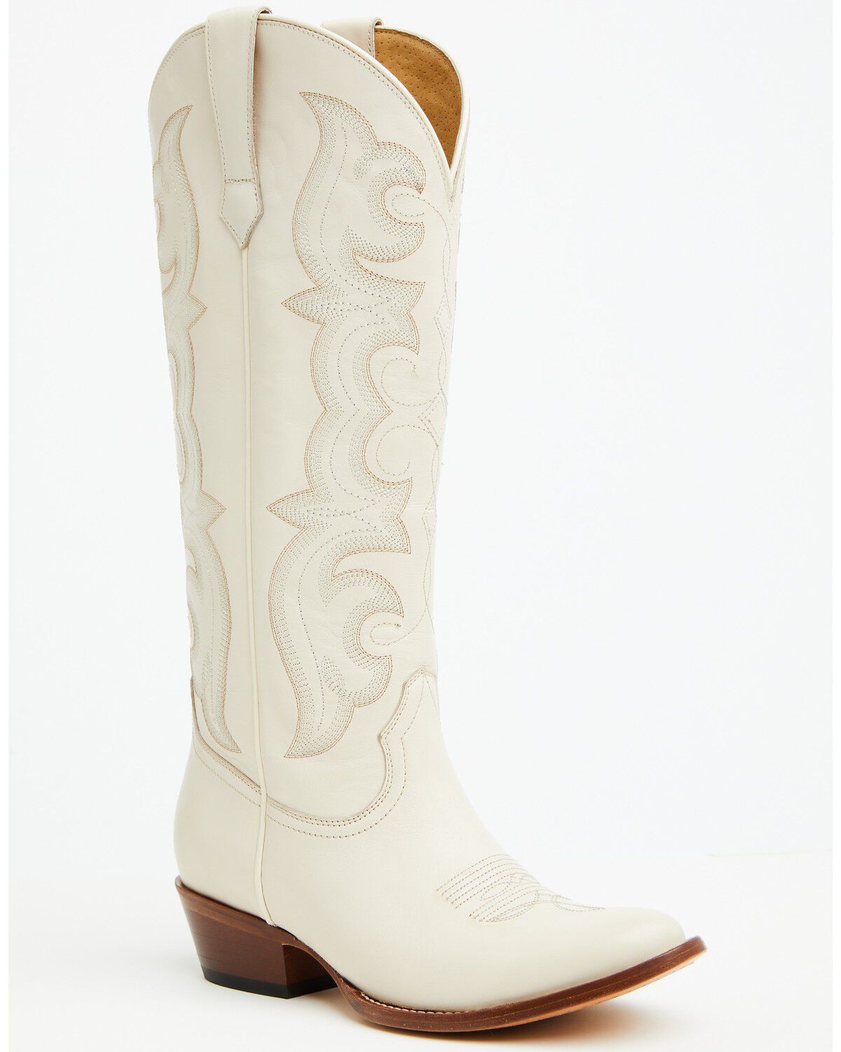 Shyanne Women's Amy Western Boots - Round Toe, Cream, hi-res