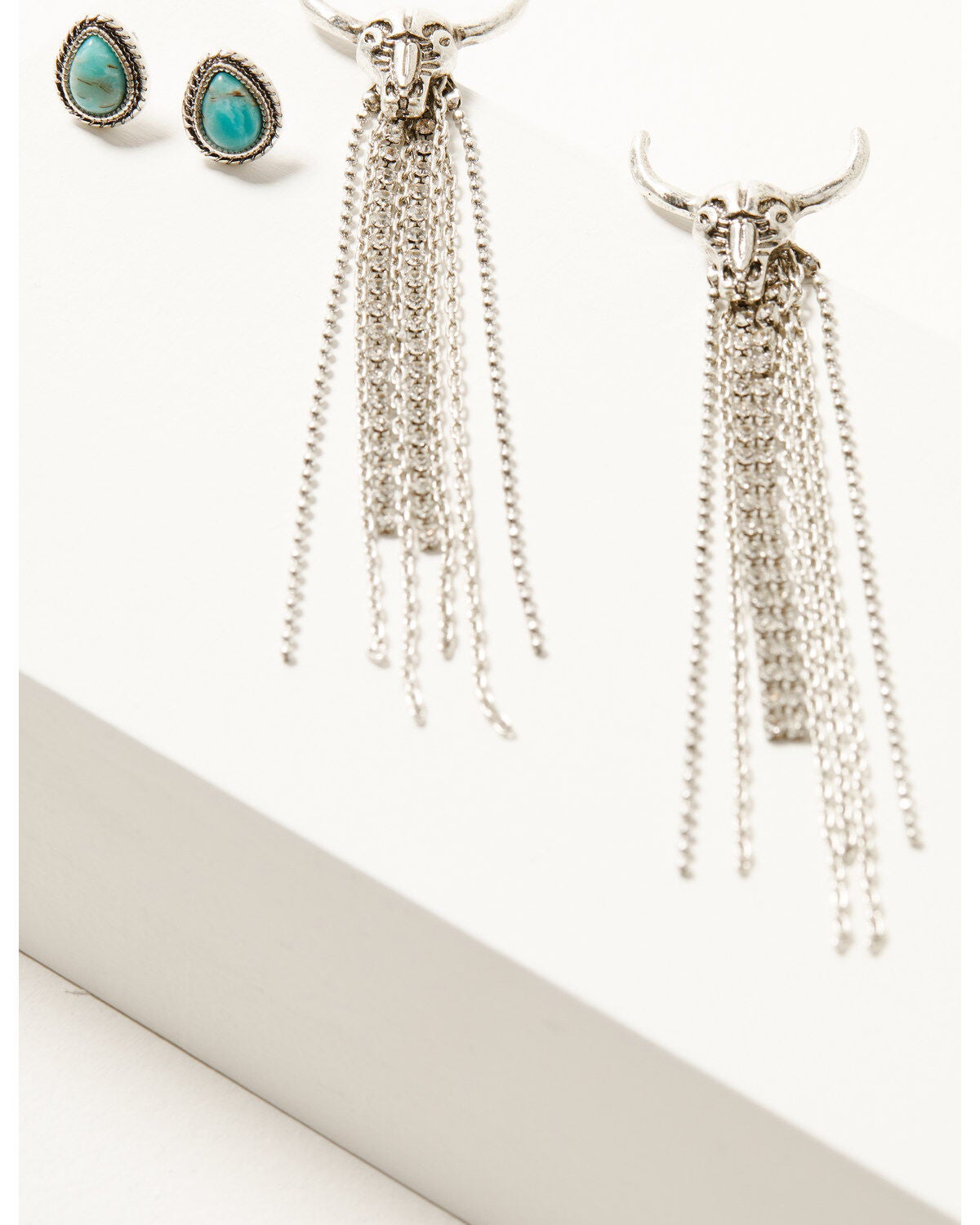 Idyllwind Women's Hartley Antique Silver Earring Set - 2 Piece, Silver, hi-res