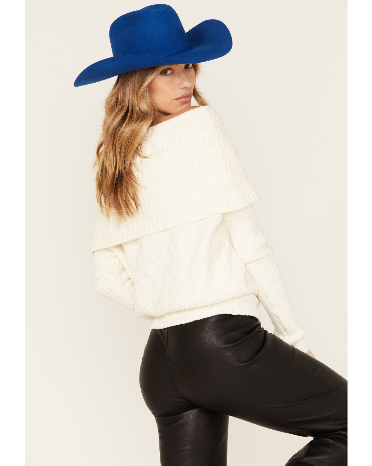Image #2 - Shyanne Women's Off The Shoulder Cable Knit Sweater, , hi-res