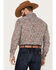 Roper Men's Amarillo Paisley Print Long Sleeve Button Down Western Shirt, Dark Orange, hi-res