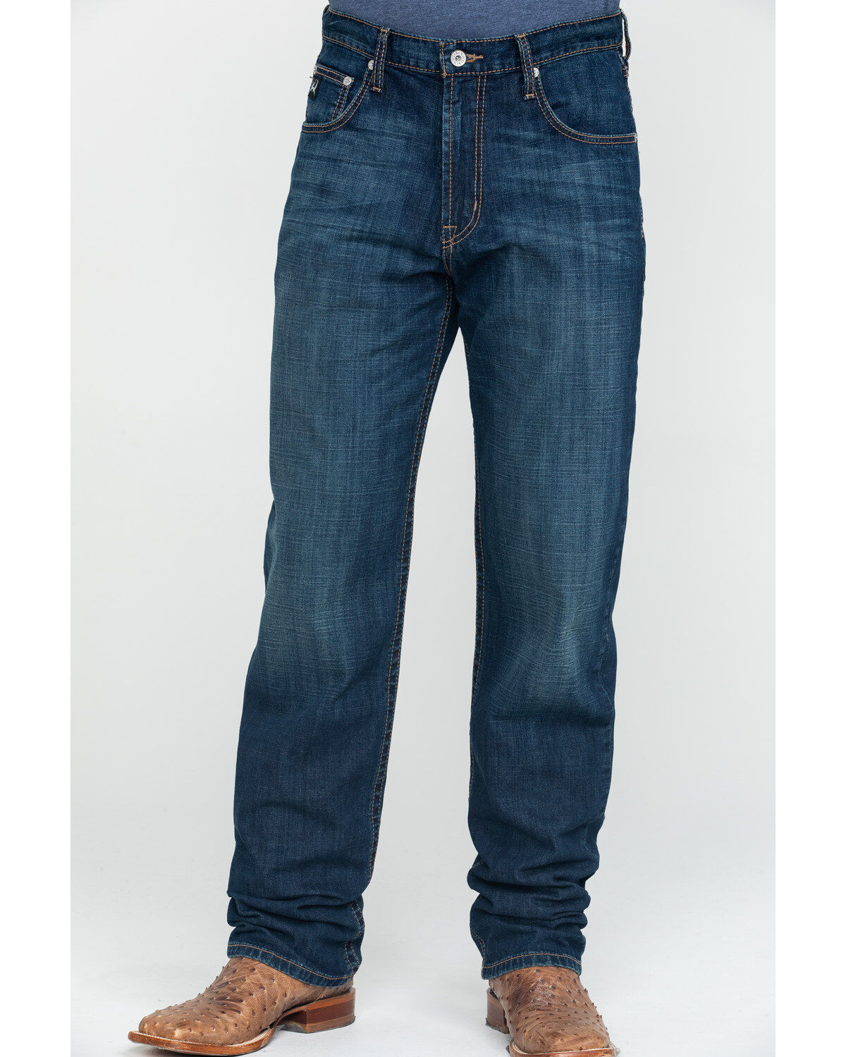 Image #2 - Cinch Men's Black Label Original Loose Dark Tapered Jeans, , hi-res