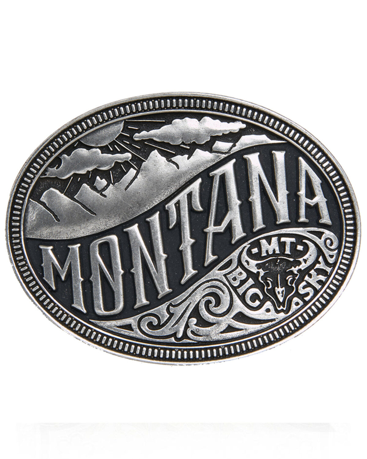 Image #1 - Cody James Men's Montana State Heritage Buckle, Silver, hi-res