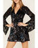 Image #3 - Shyanne Women's Flare Sleeve Burn Out Velvet Dress, , hi-res