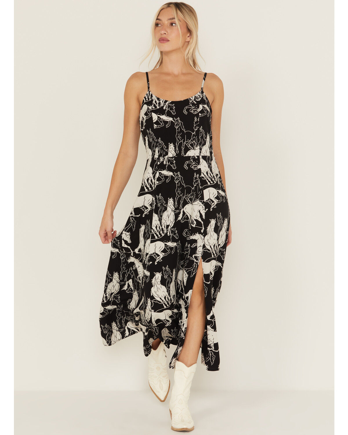 Image #1 - Wrangler Retro Women's Horse Print Maxi Dress, , hi-res