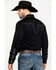 Image #2 - Scully Men's Embroidered Long Sleeve Snap Western Shirt, Black, hi-res