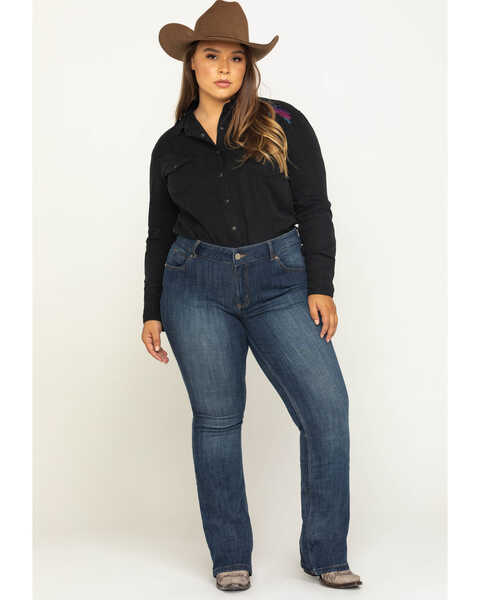 Image #6 - Wrangler Women's Mid Rise Bootcut Jeans - Plus, , hi-res