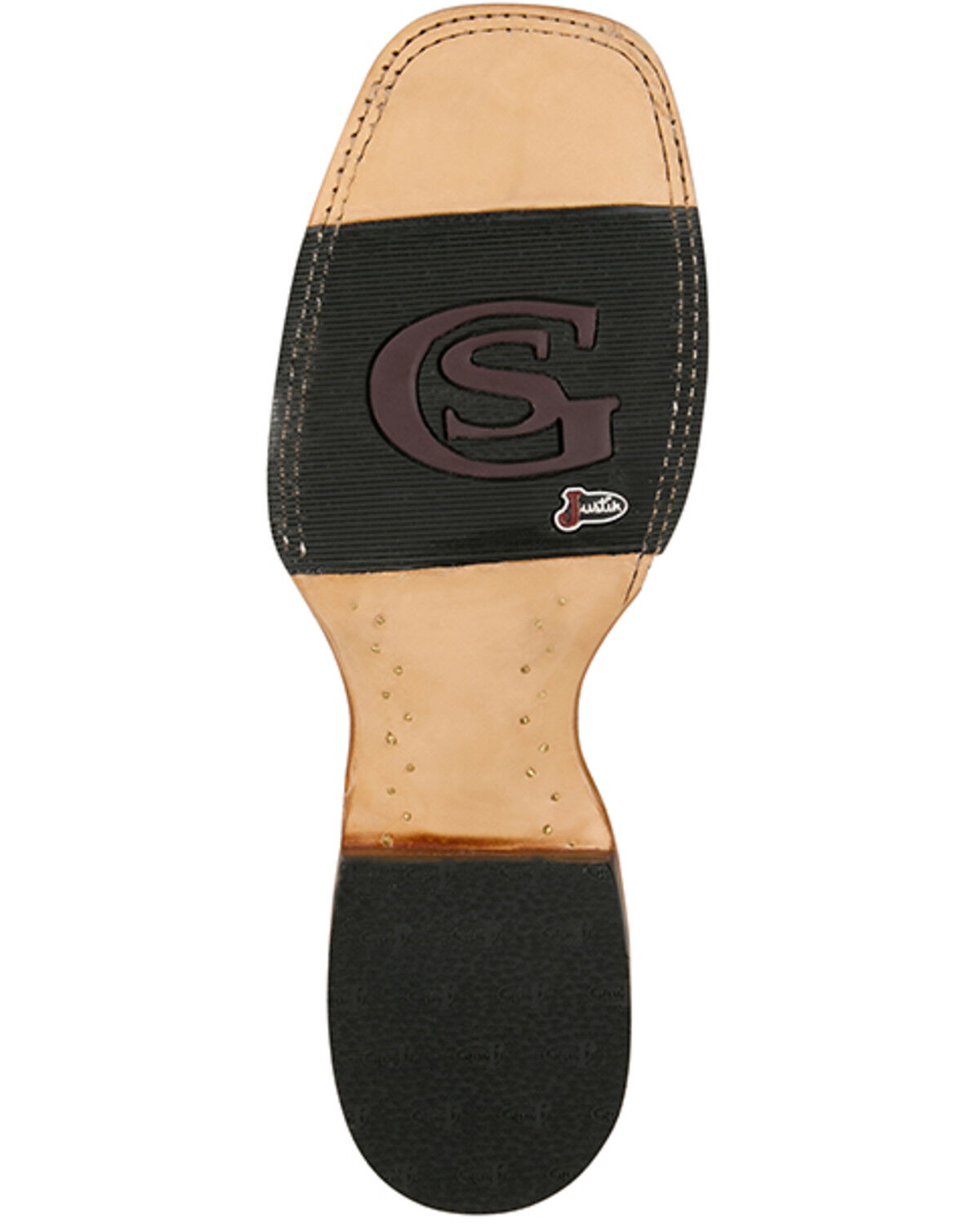 Image #7 - Justin Men's Ocean View Exotic Caiman Western Boots - Broad Square Toe, Brown, hi-res