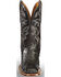 Image #10 - El Dorado Men's Handmade Full Quill Ostrich Stockman Boots - Broad Square Toe, Black, hi-res