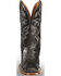El Dorado Men's Handmade Full Quill Ostrich Stockman Boots - Broad Square Toe, Black, hi-res