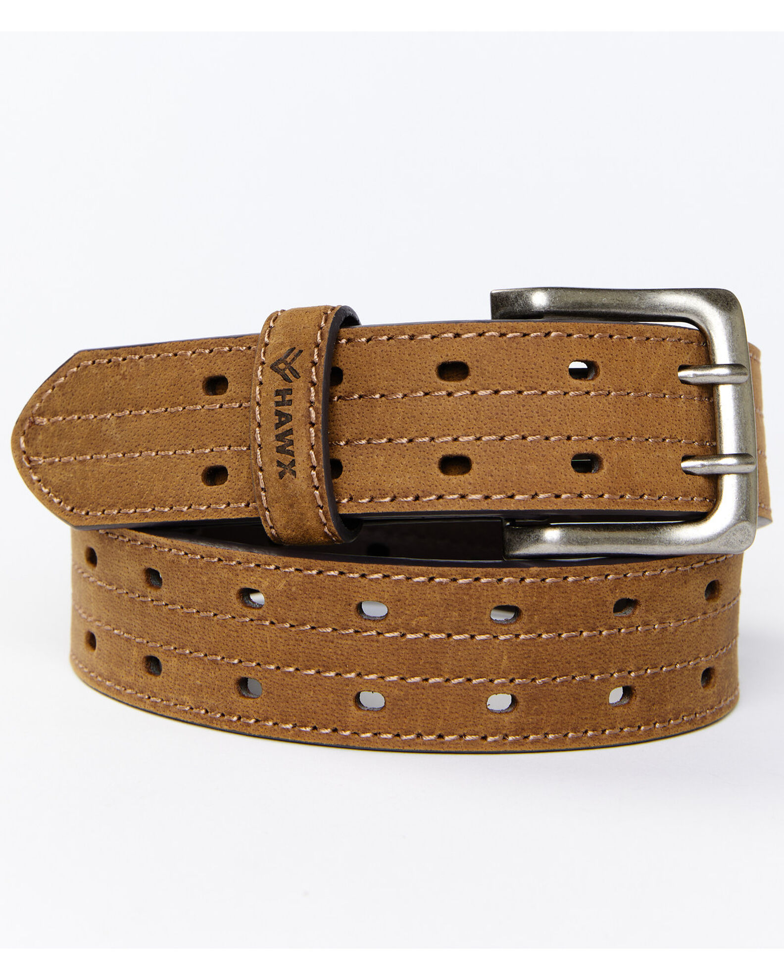 Double prong leather belt top