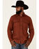 Pendleton Men's Spice Red Burnside Long Sleeve Button-Down Western Flannel Shirt , Red, hi-res