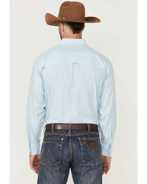 Resistol Men's Long Sleeve Button Down Western Shirt , Blue, hi-res