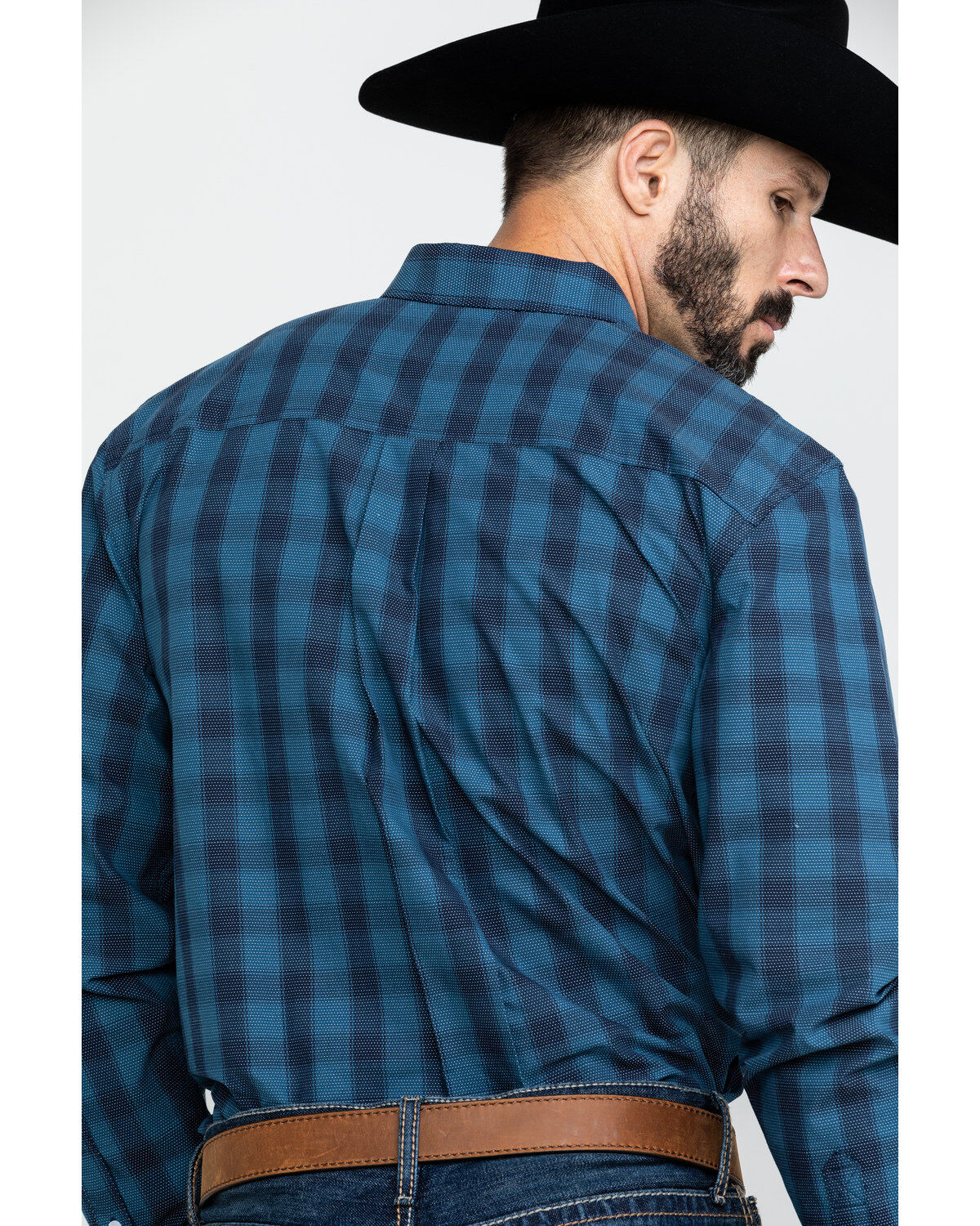 Image #2 - Cody James Core Men's Taladega Small Plaid Long Sleeve Western Shirt, , hi-res