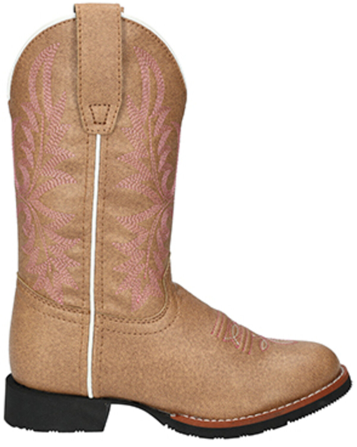 Image #2 - Smoky Mountain Girls' Mustang Western Boots - Round Toe, Tan, hi-res
