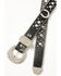 Image #2 - Shyanne Girls' Horseshoe Medallion Bling Belt, Black, hi-res