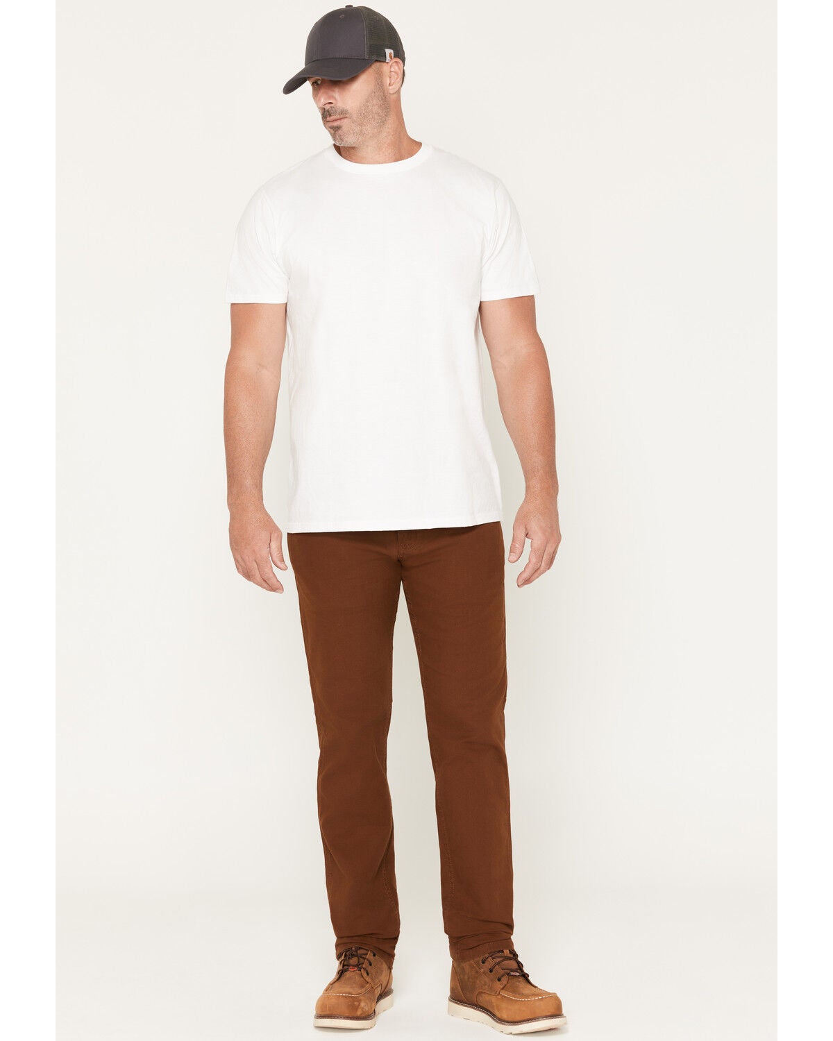 Carhartt Men's Rugged Flex&reg; Relaxed Straight Rigby Dungaree Canvas Work Pants, Rust Copper, hi-res