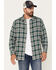 Levi's Men's Classic Worker Plaid Long Sleeve Button-Down Shirt , Dark Green, hi-res