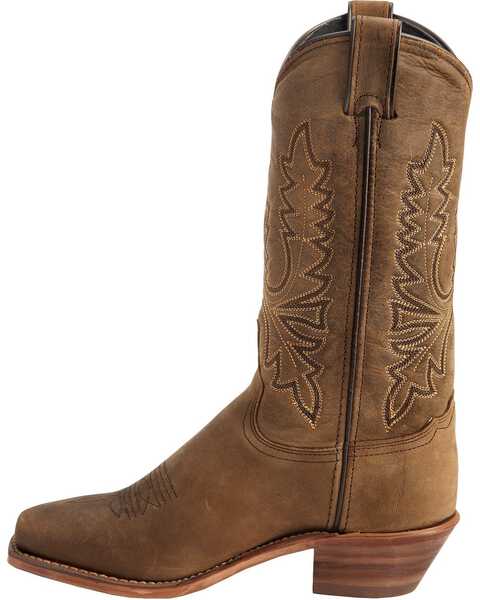 Abilene Women's Oiled Cowhide Western Boots - Square Toe, Olive, hi-res