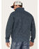 Pacific Teaze Men's 1/4 Zip Pullover Plaid Lined Bonded Sweater, Heather Blue, hi-res