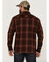 Ariat Men's Hiller Retro Plaid Snap Western Flannel Shirt , Maroon, hi-res
