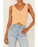 Image #3 - Shyanne Women's Peach Twist Front Sweater Tank, Peach, hi-res