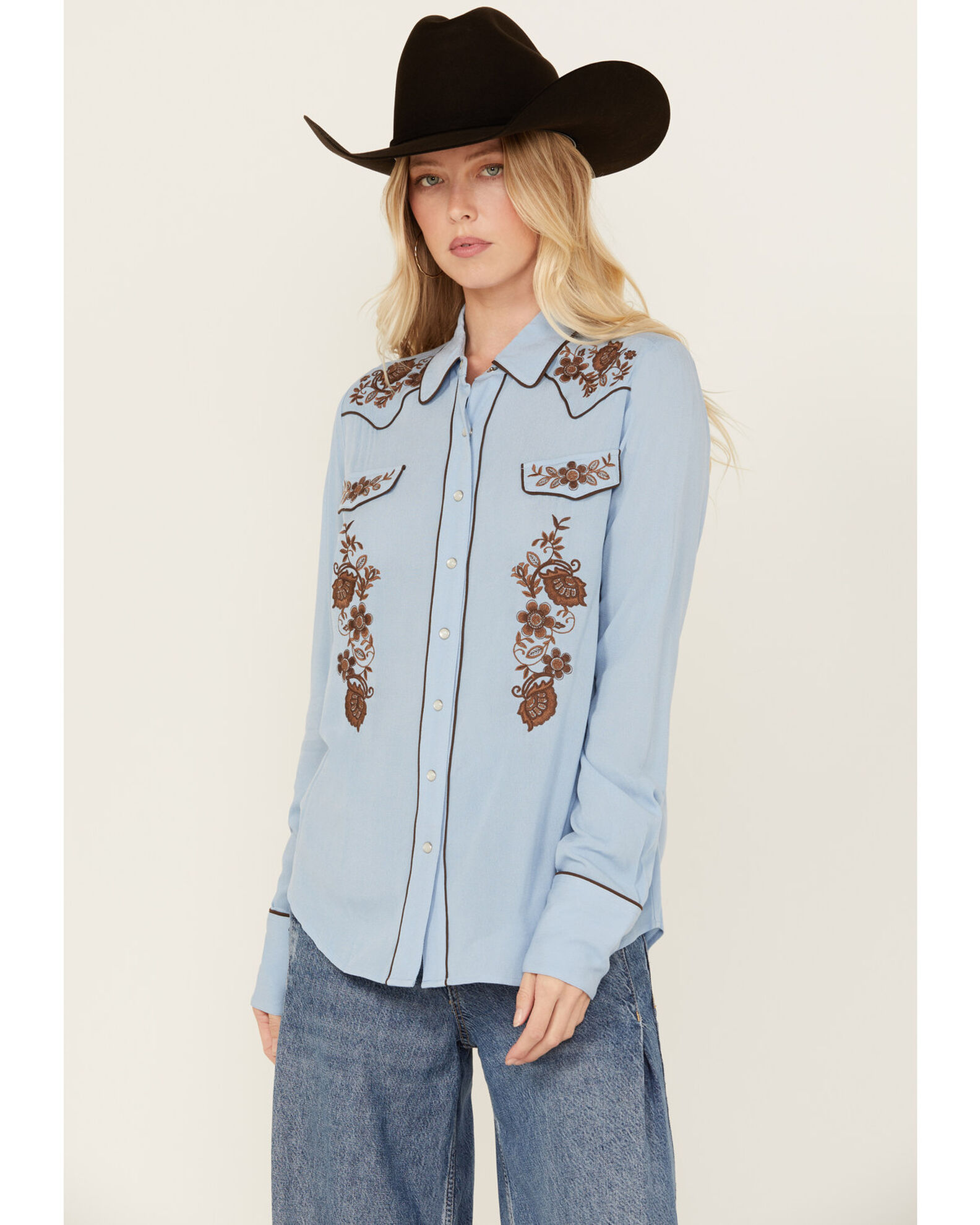 Womens pearl snap western shirts store