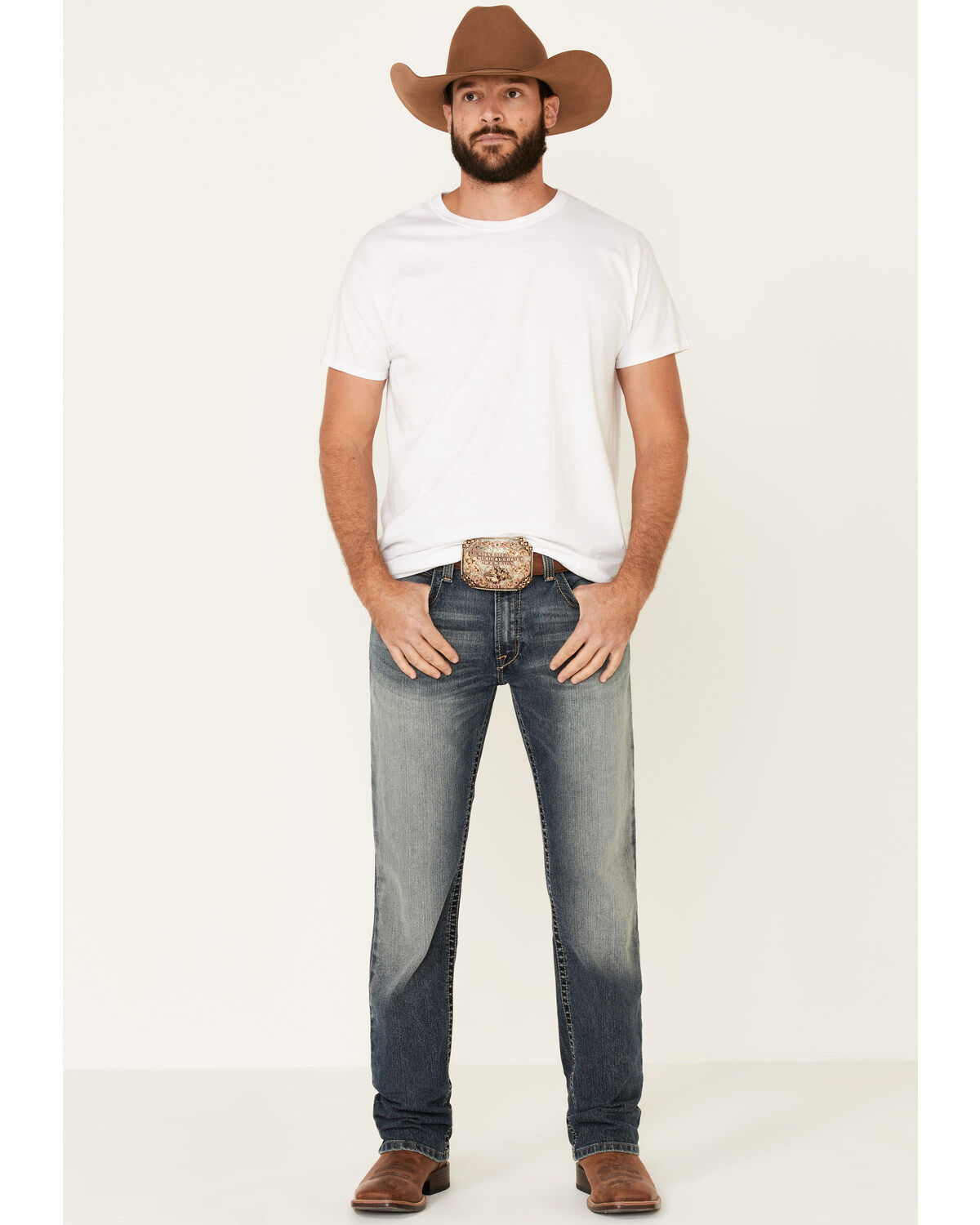 Image #1 - Ariat Men's M4 Kentucky Stockton Stretch Relaxed Straight Jeans, , hi-res