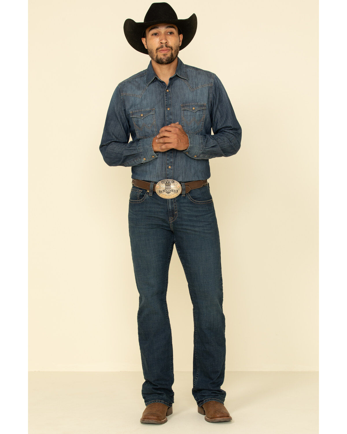 Image #1 - Cody James Men's Saguaro Dark Wash Stretch Slim Bootcut Jeans, , hi-res