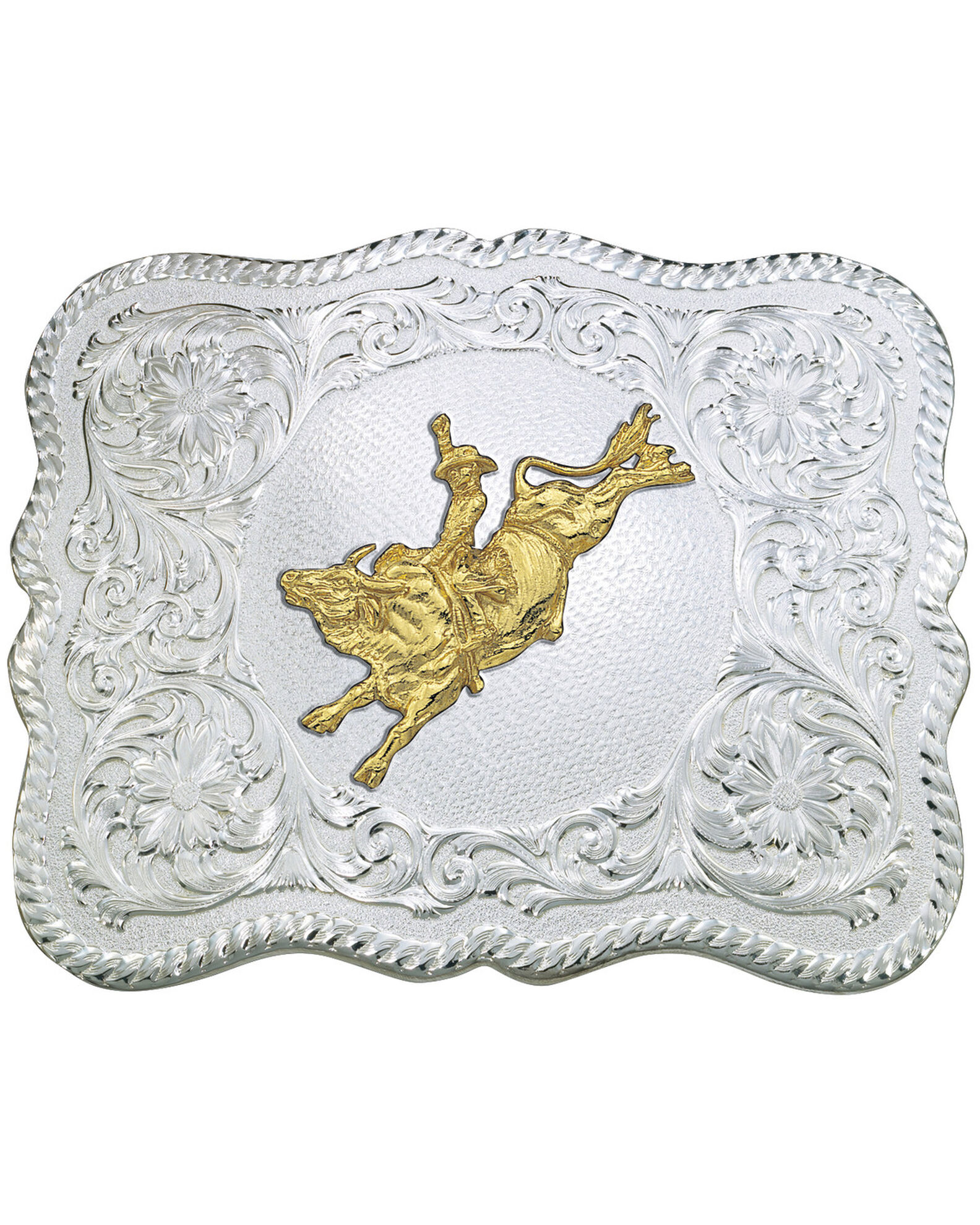 Montana Silversmiths Scalloped Bull Rider Belt Buckle Boot Barn