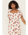 Image #2 - Wild Moss Women's Floral Print High-Low Dress, Ivory, hi-res