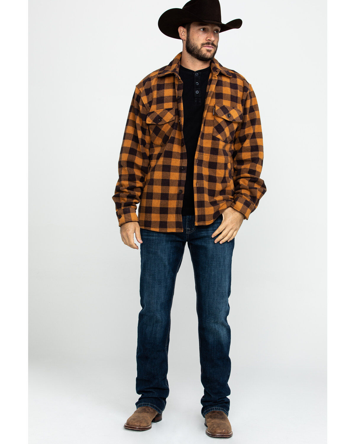 Image #6 - Outback Trading Co. Men's Big Flannel Shirt, Brown, hi-res