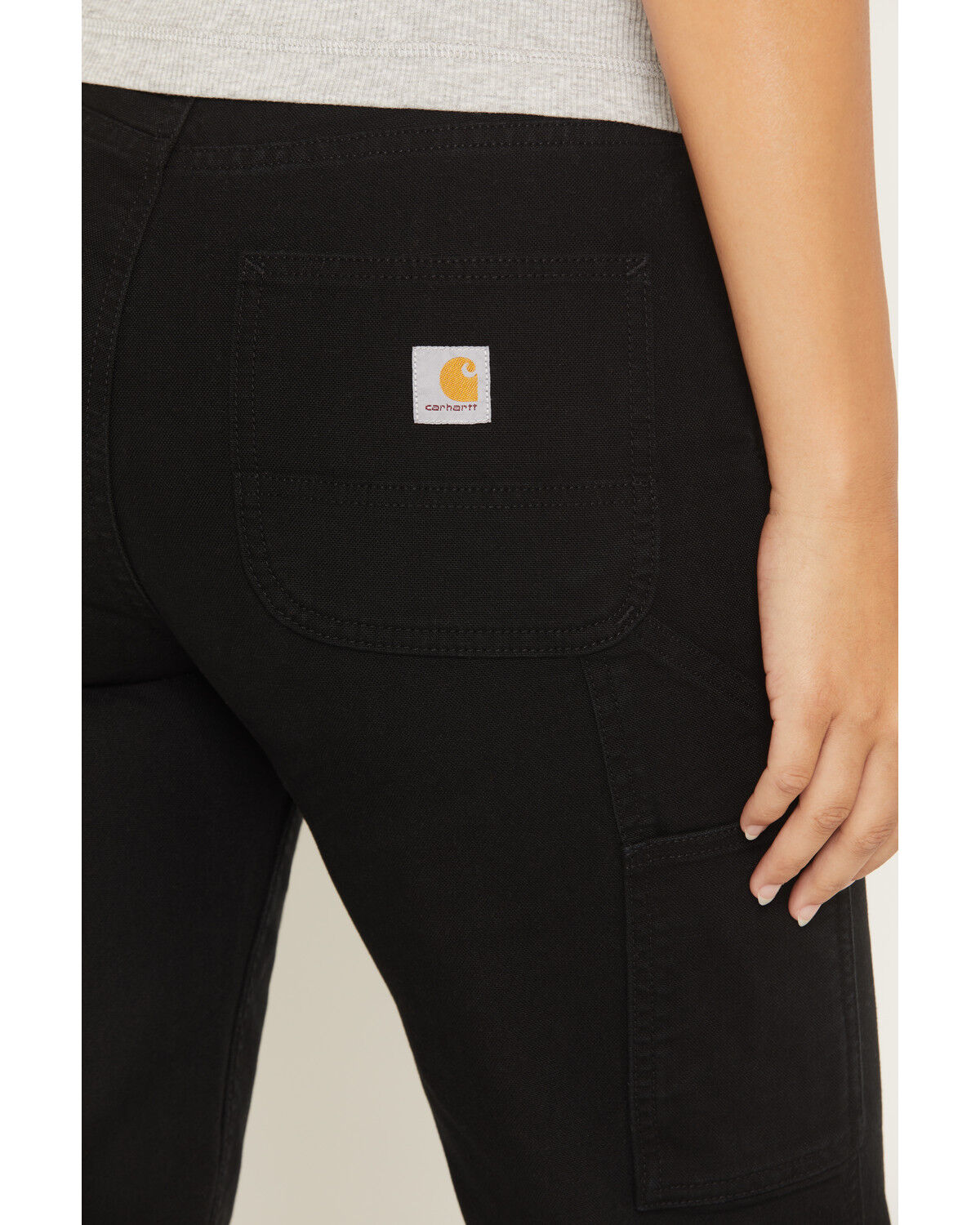 Image #4 - Carhartt Women's Carpenter Canvas Pants, Black, hi-res