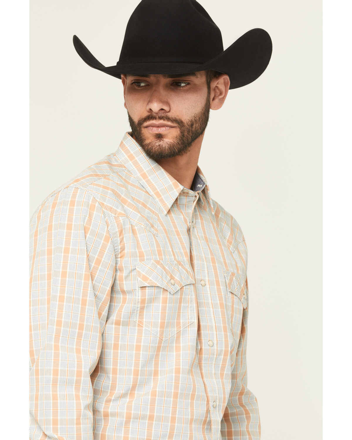 Image #2 - Cody James Men's Tanhue Plaid Print Long Sleeve Snap Western Shirt - Big, Sand, hi-res