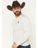 Image #3 - Cowboy Hardware Men's Steerhead Embroidered Long Sleeve Shirt, Oatmeal, hi-res