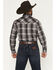 Image #4 - Ely Walker Men's Plaid Print Long Sleeve Pearl Snap Western Shirt, Black, hi-res