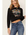 Rock & Roll Denim Women's Rock & Roll World Tour Graphic Long Sleeve T-Shirt, Black, hi-res