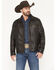 Image #1 - Cody James Men's Faux Leather Moto Jacket - Big, Dark Brown, hi-res