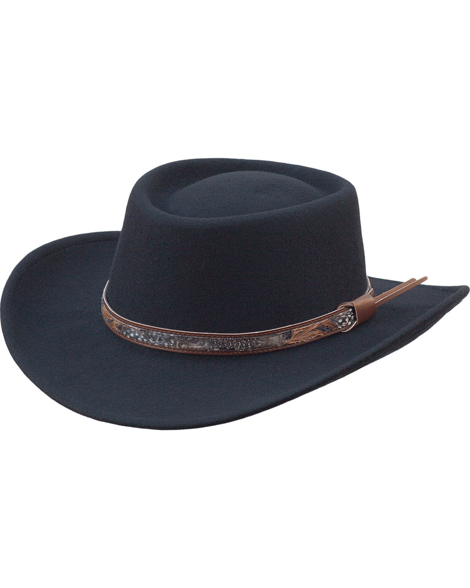 Image #1 - Silverado Men's Holden Crushable Felt Western Fashion Hat, Black, hi-res